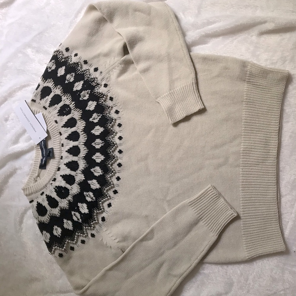 French Connection Beaded sweater